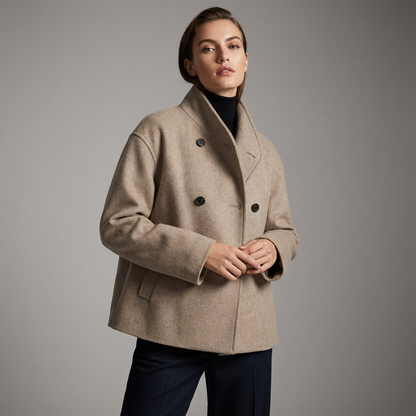 Manteau oversize pour femmes Liora | Devant croisé à double boutonnage, silhouette décontractée
