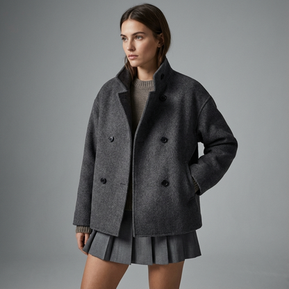 Manteau oversize pour femmes Liora | Devant croisé à double boutonnage, silhouette décontractée