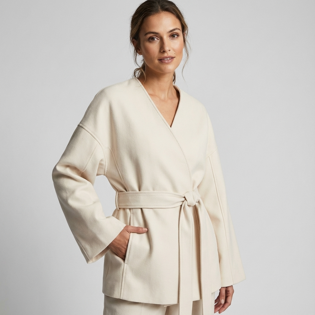 Heath Arden Women’s Wrap Jacket | V-Neck, Tie Waist