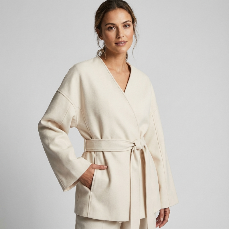 Heath Arden Women’s Wrap Jacket | V-Neck, Tie Waist
