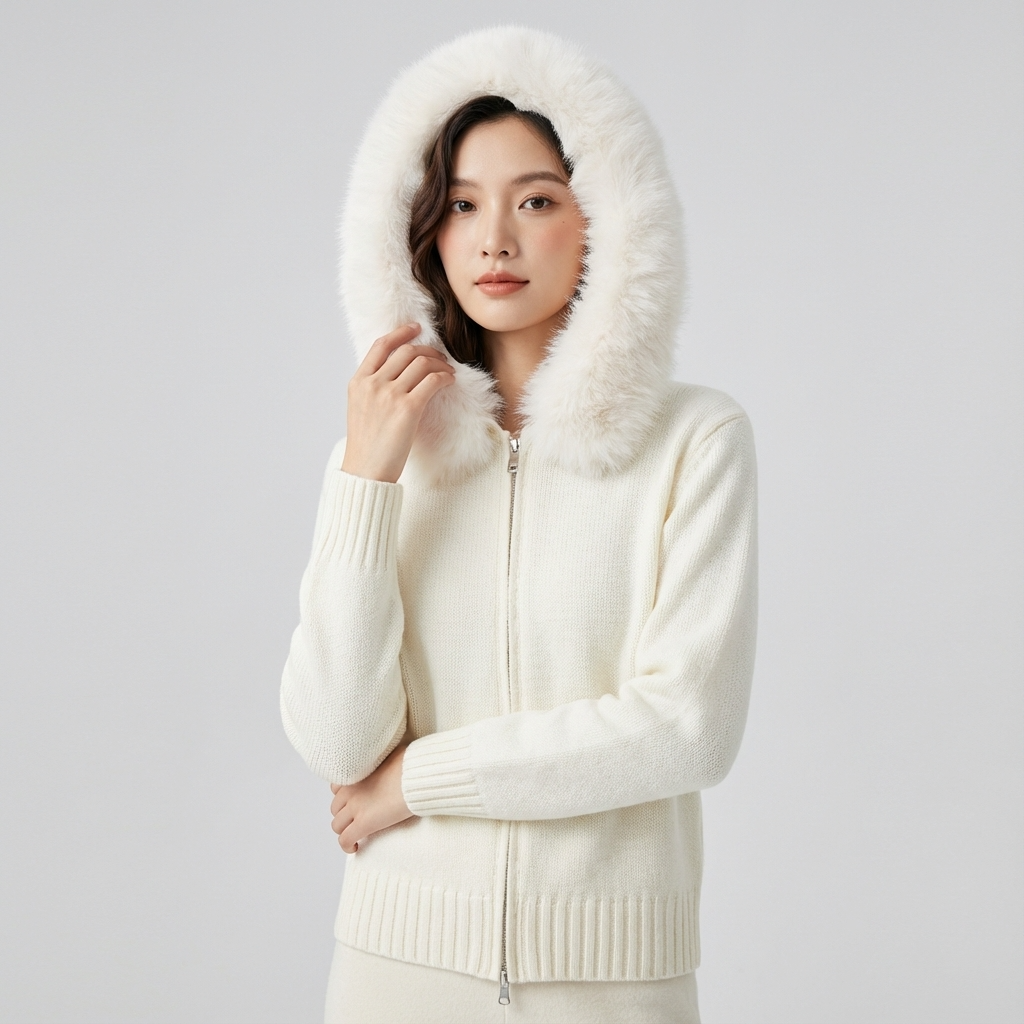 Chaqueta de Piel Sintética para Mujeres Lyra | Capucha Oversized, Silueta Acolchada
