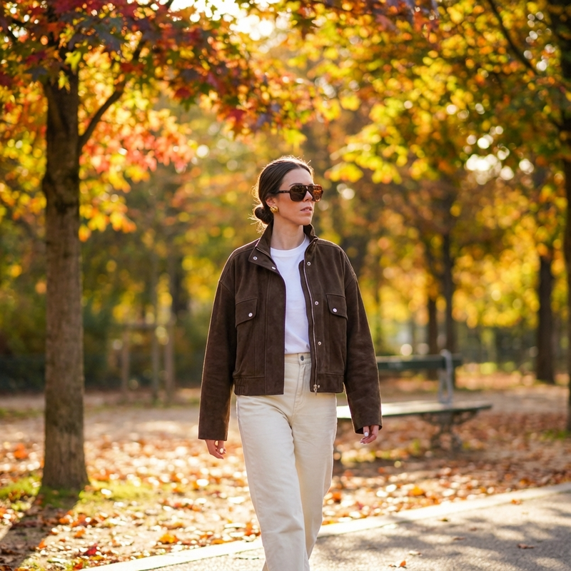 Willow Laura Women’s Bomber Jacket | Zip Front, Stand Collar
