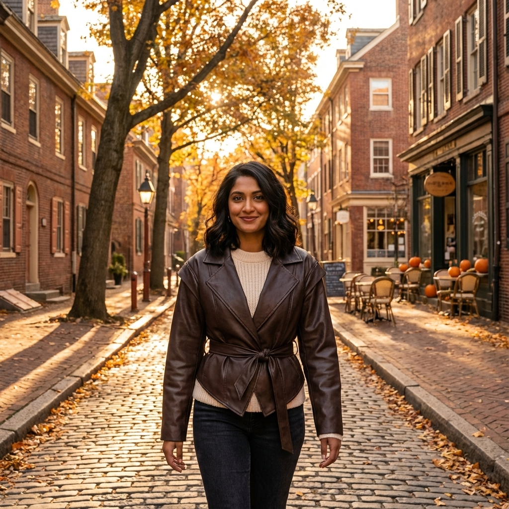 Chaqueta Ajustada para Mujeres Arlena | Frontal Envolvente, Detalle de Cordones en los Hombros