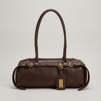 Sac à épaule pour femmes Camila | Forme cylindrique, détails de sangle à boucle