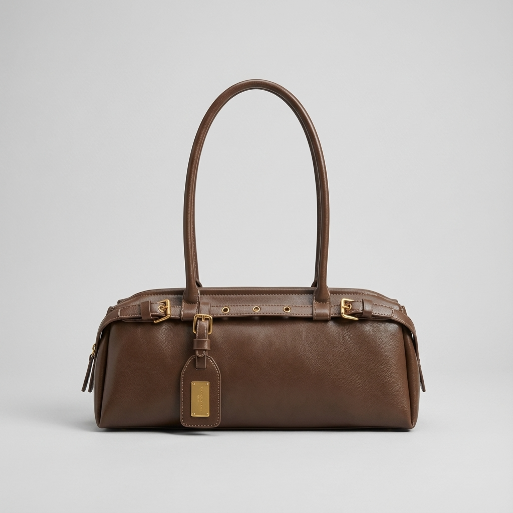 Sac à épaule pour femmes Camila | Forme cylindrique, détails de sangle à boucle