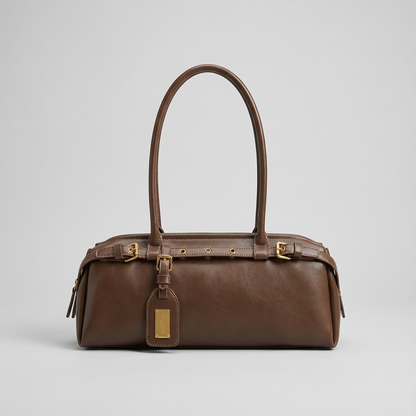 Sac à épaule pour femmes Camila | Forme cylindrique, détails de sangle à boucle