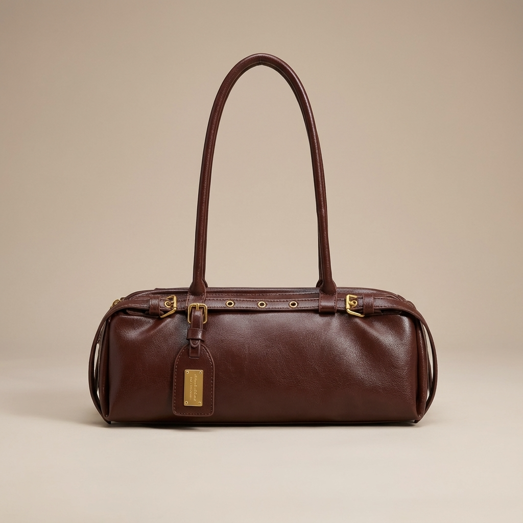 Sac à épaule pour femmes Camila | Forme cylindrique, détails de sangle à boucle