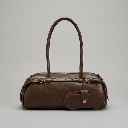 Cedar Noelle Women’s Shoulder Bag | Cylindrical Shape, Buckle Accents