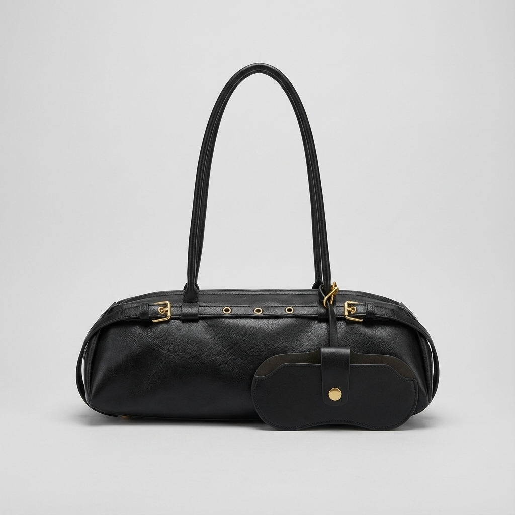 Cedar Noelle Women’s Shoulder Bag | Cylindrical Shape, Buckle Accents