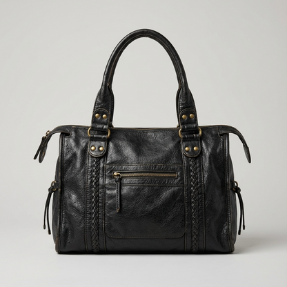 Bolso de Hombro para Mujeres Rhea | Diseño de Panel Trenzado, Estructura Suave