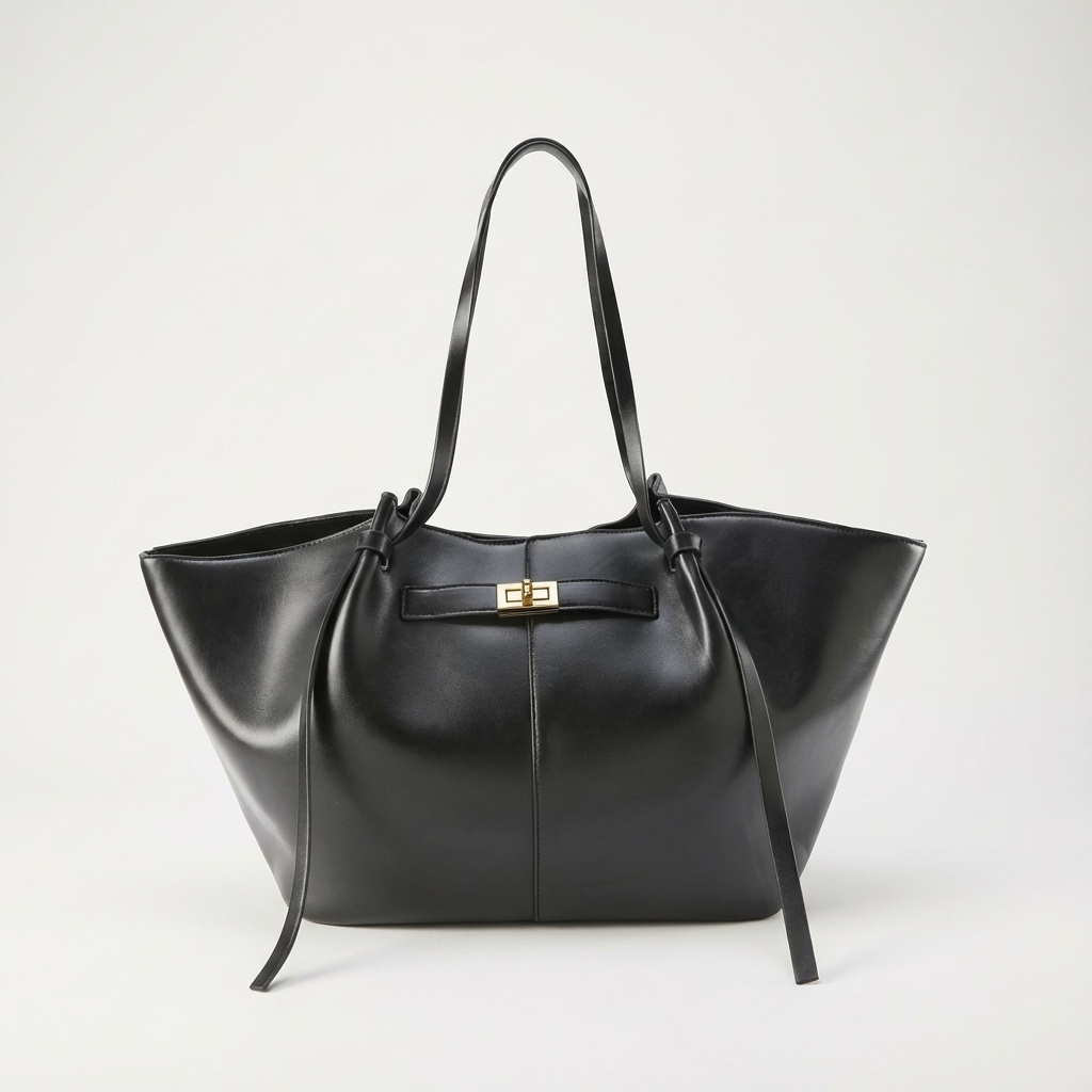 Bolso Tote Comprador para Mujeres Marielle | Silueta Ancha, Detalle de Cierre Giratorio
