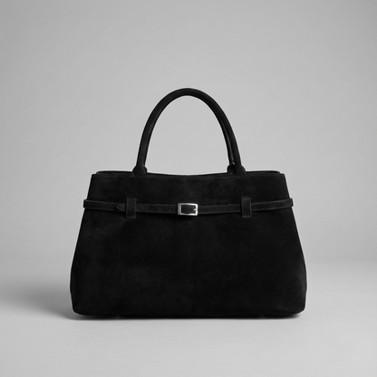 Sac à main en daim pour femmes Aurelia | Design ceinturé à l’avant, poignée supérieure
