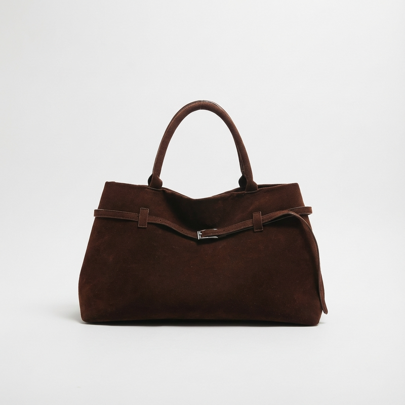 Sac à main en daim pour femmes Aurelia | Design ceinturé à l’avant, poignée supérieure