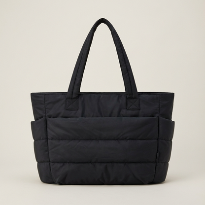 Bolso tote acolchado para mujer Luma | Nailon acolchado, Bolsillos laterales