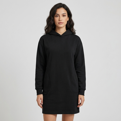 Bay Nyra Women’s Hoodie Dress | Relaxed Fit, Front Pouch Pocket