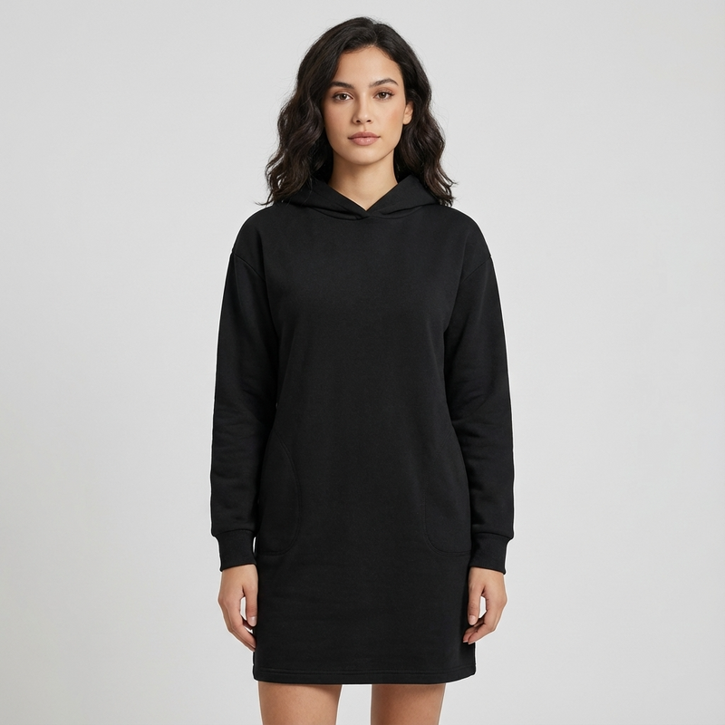 Bay Nyra Women’s Hoodie Dress | Relaxed Fit, Front Pouch Pocket