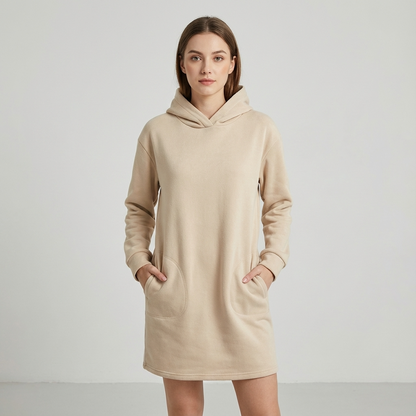 Bay Nyra Women’s Hoodie Dress | Relaxed Fit, Front Pouch Pocket