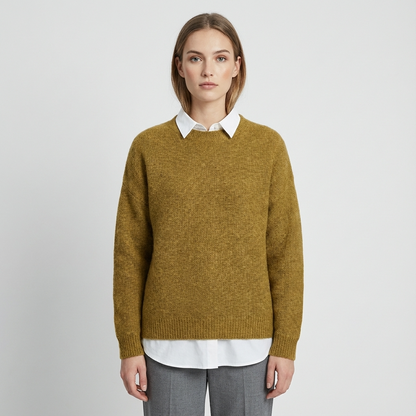 Suéter de punto para mujer Seraphine | Cuello redondo, Diseño de manga larga