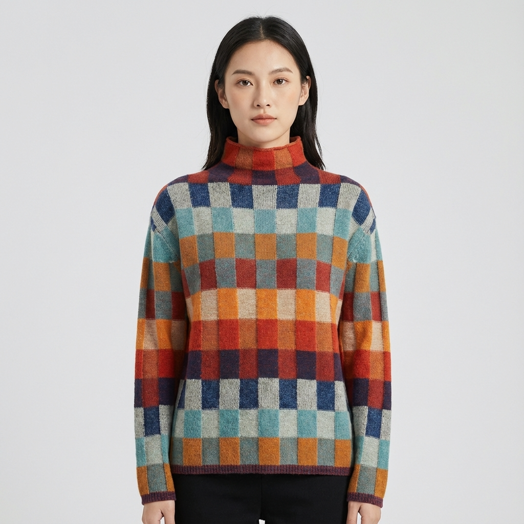 Pull en maille pour femmes Aureline | Bloc de couleurs, manches longues