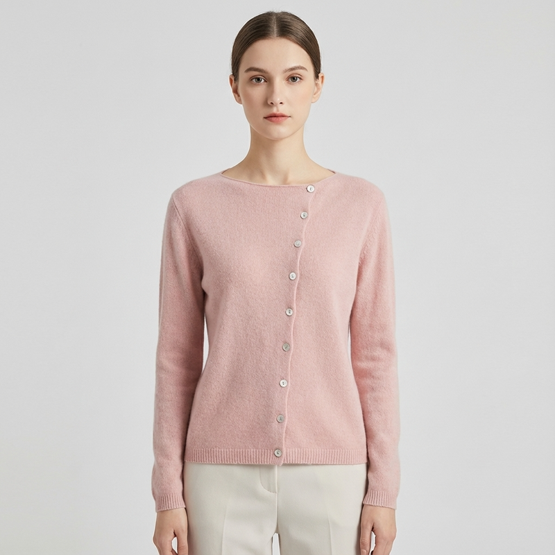 Cardigan Boutonné Femme Seraphine | Encolure Asymétrique, Détail Boutons Frontaux
