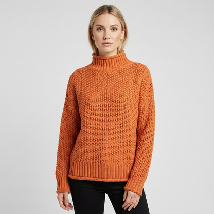 Pull Col Montant Femme Cressida | Tricot Texturé, Manches Longues