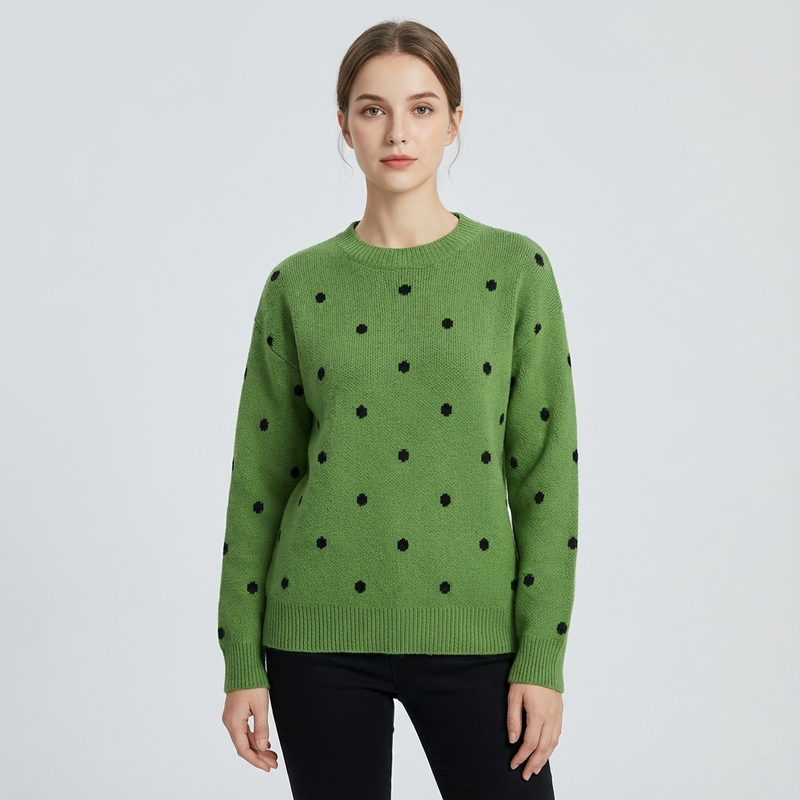 Pull Tricot Femme Dotte | Col Rond, Motif à Pois