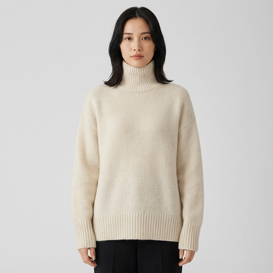 Suéter de cuello alto para mujer Seren | Cuello alto, Manga larga