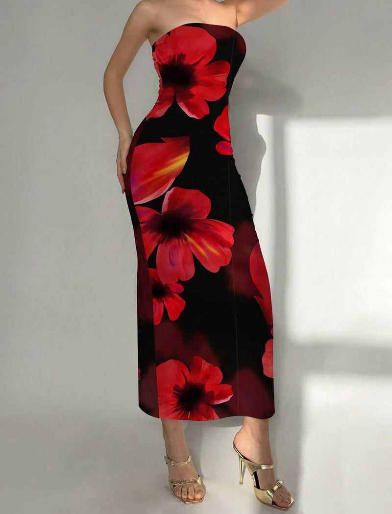 Giselle Women's Floral Maxi Dress - close-up detail