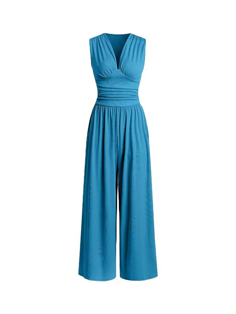 Eloise Women's Wide Leg Jumpsuit - flat lay