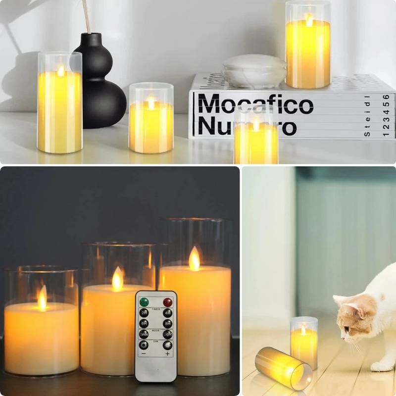 Isle LED Flameless Candles - front view
