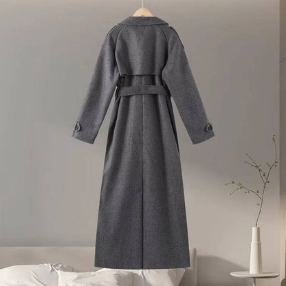 Ines Women's Oversized Trench Coat - flat lay