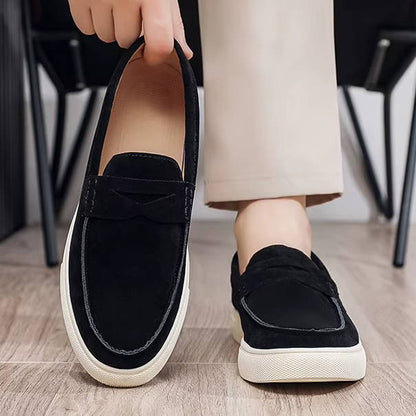 Auden Men's Suede Loafers - fabric and finish detail