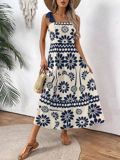 Ivy Women's Floral Maxi Dress - flat lay