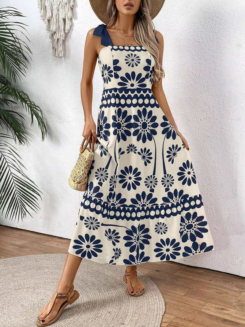 Ivy Women's Floral Maxi Dress - flat lay