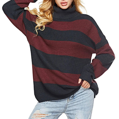Nora Women's Striped Sweater - fabric and finish detail