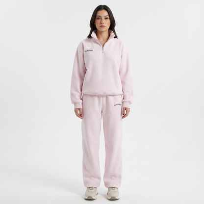 Ensemble survêtement Avery pour femme | Haut à demi-fermeture éclair, pantalon à taille élastique