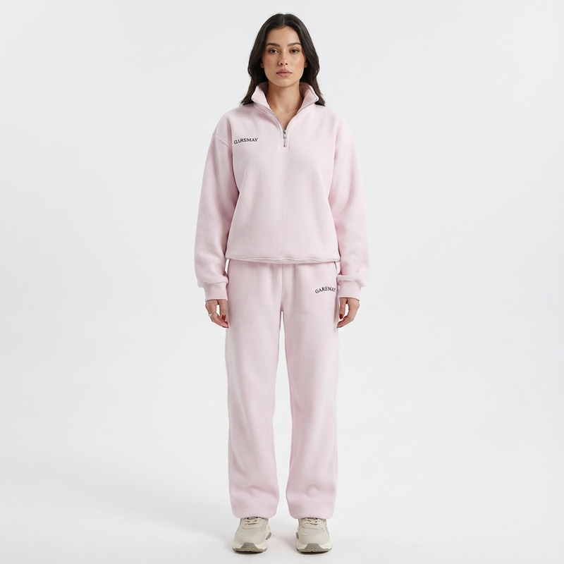 Ensemble survêtement Avery pour femme | Haut à demi-fermeture éclair, pantalon à taille élastique