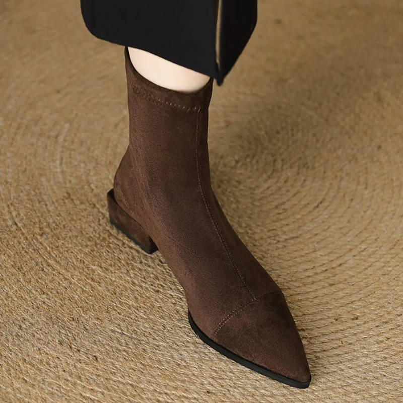 Nadia Women's Suede Ankle Boots - back view