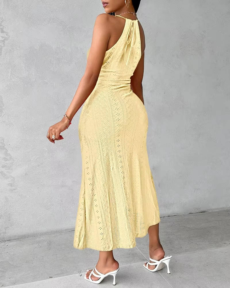 Ottilie Women's Asymmetric Maxi Dress - shown in use