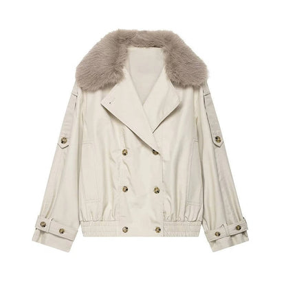 Fleur Women's Trench Coat - close-up detail