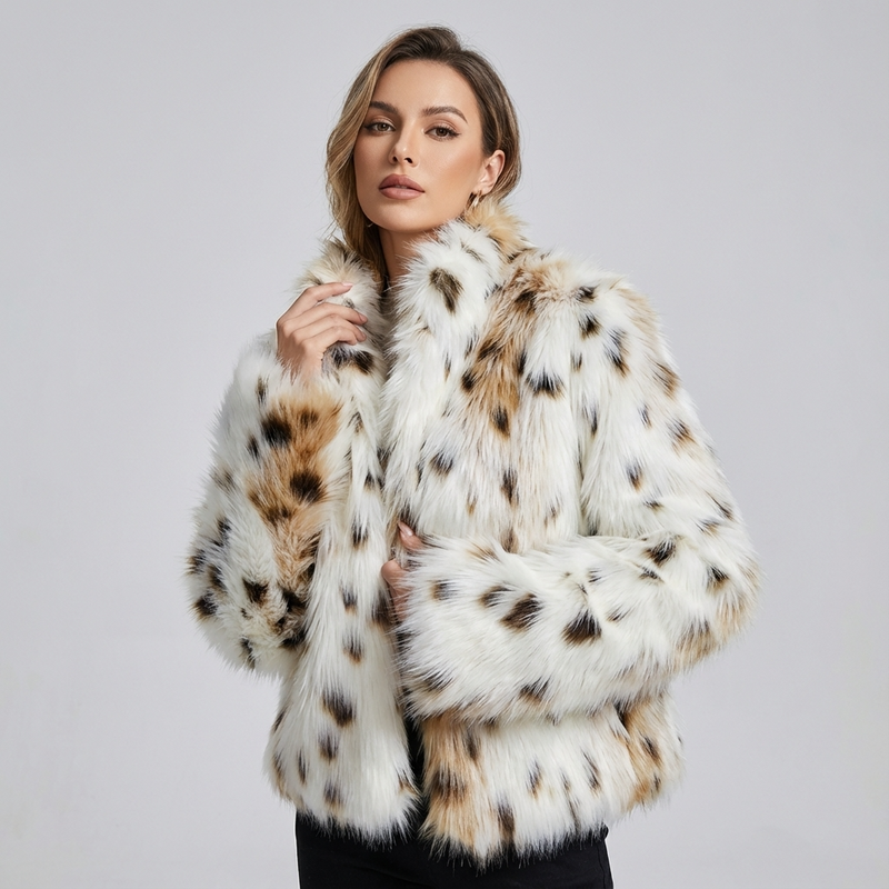 Chaqueta de Piel Sintética para Mujeres Aurelia | Cuello Alto, Silueta Oversized