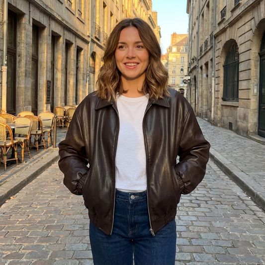 Bomber pour femmes NATALIA | Fermeture éclair devant, silhouette courte