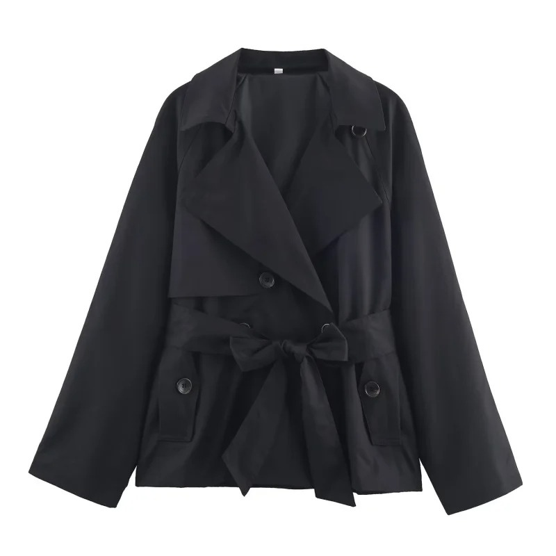 Ava Women's Trench Coat - close-up detail