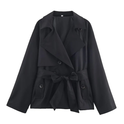 Ava Women's Trench Coat - close-up detail