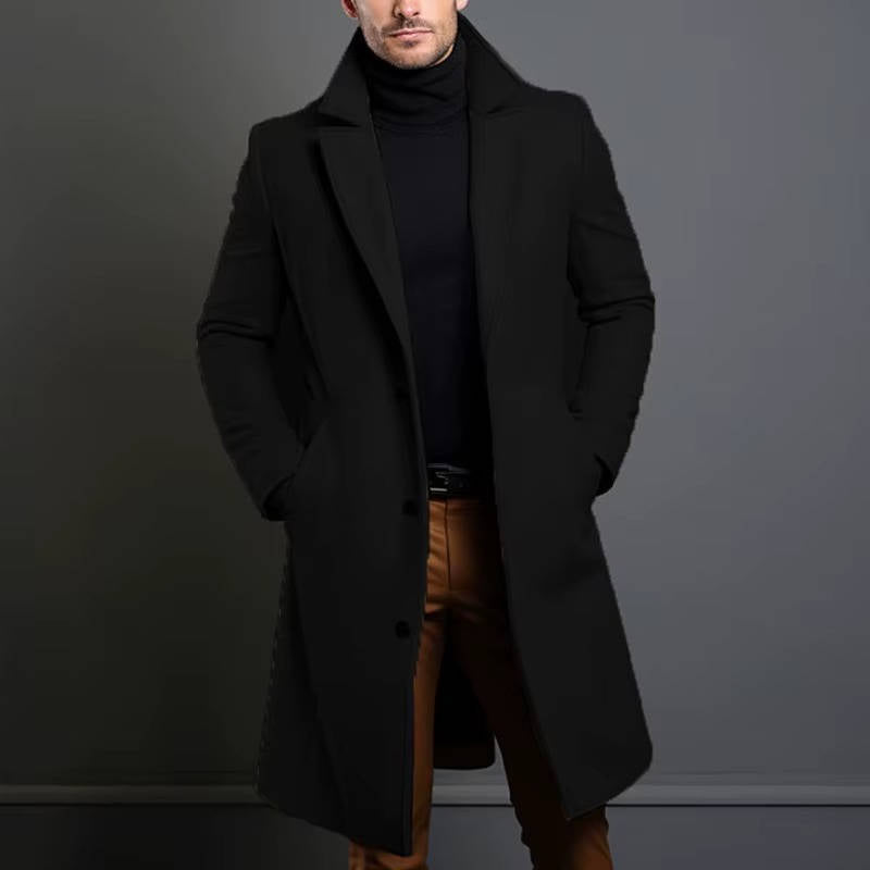 Gray Men's Coat - front view
