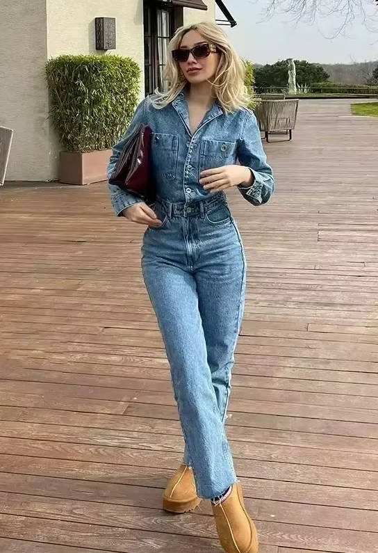 Ava Women's Jumpsuit | Denim, Long Sleeve