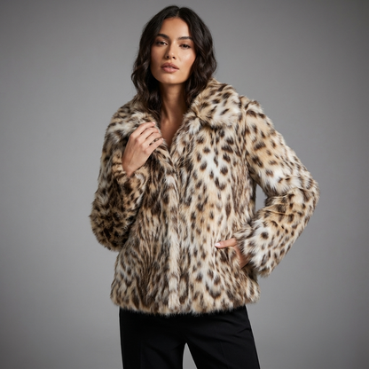 Chaqueta de Piel Sintética para Mujeres Aurelia | Cuello Alto, Silueta Oversized