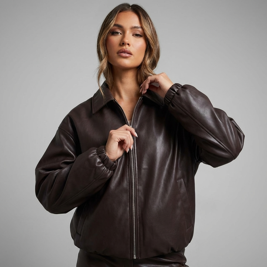 Bomber pour femmes NATALIA | Fermeture éclair devant, silhouette courte