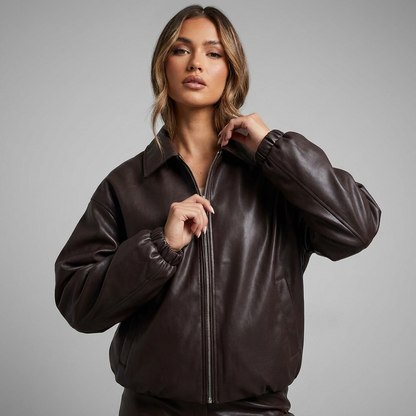Bomber pour femmes NATALIA | Fermeture éclair devant, silhouette courte