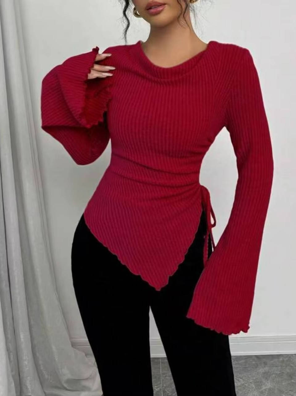 Freya Women's Asymmetric Blouse - front view